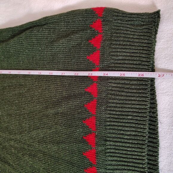 Vtg 90s Holiday Nordic Fair Isle Knit Sweater Retro Embroidered Preppy Small - Picture 5 of 7